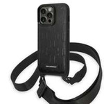 Husa iPhonecase Karl Lagerfeld 14 Pro 6.1" tare negru/negru Monogram Plaque Logo Strap