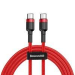 Baseus Cafule Cable Durable Nylon Braided Wire USB-C PD / USB-C PD PD2.0 60W 20V 3A QC3.0 1M red (CATKLF-G09)