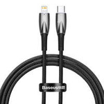 Baseus cablu Seria Glimmer cu încărcare rapidă USB-C - Lightning 480Mbps PD 20W 1m negru