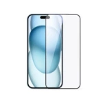 Joyroom JR-MLG0285 2.5D anti-albastru lumină + sticlă temperată rezistentă la praf cu cadru negru pentru iPhone 16 Pro