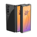 Case husa Placare Samsung Galaxy Z Z Fold 4 capac cu ramă metalică neagră