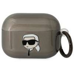 Husa Karl Lagerfeld Husă pentru AirPods Pro negru/negru Karl`s Head
