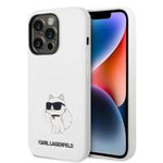 iPhonecase Karl Lagerfeld KLHMP14XSNCHBCH 14 Pro Max 6,7" Choupette din silicon alb/alb tare Karl Lagerfeld KLHMP14XSNCHBCH 14 Pro Max 6,7" alb/alb MagSafe