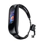 Înlocuire metalică de metal brățară lanț de brățară strap pentru Xiaomi Mi Band 6 / 5 / 4 / 3 negru