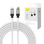 Cablu încărcare rapidă Baseus USB-C to Lightning CoolPlay Series 20W 2m (alb)