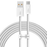 Baseus Seria Dynamic cablu USB - USB tip C 100W 2m alb (CALD000702)