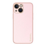 husa iPhone Dux Ducis Ducis Yolo 14 Plus elegant eco piele de acoperire roz