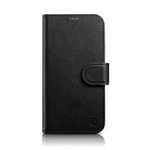 Case husa iPhone iCarer Wallet 2in1 14 Pro 14 Pro husă din piele cu clapetă anti-RFID negru (WMI14220726-BK)