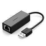 UGREEN CR110 Adaptor de rețea USB la RJ45 negru