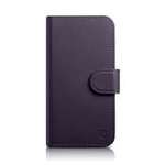 Case husa iPhone iCarer Wallet 2in1 14 Plus husă din piele cu clapetă anti-RFID mov închis (WMI14220727-DP)