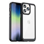 Case husa iPhone Spațiu exterior 14 Pro Max caz rigid cu rama de gel negru