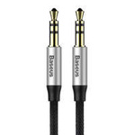 Baseus cablu Yiven M30 audio stereo AUX 3,5 mm mini jack mini jack de 3,5 mm de sex masculin 1,5 m argintiu/negru (CAM30-CS1)