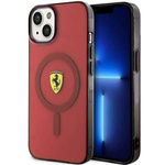 Husa iPhonecase MagSafe Ferrari FEHMP14SURKR 14 6.1" roșu/roșu tare Translucidă Case