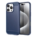 Husa din silicon Carbon Case pentru iPhone 16 Pro - albastra
