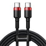 Cablu USB-C BASEUS Cafule Cafule QC 3.0 PD 2.0 100W 5A 2m roșu/negru