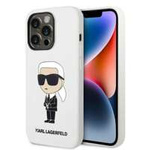 Husa Karl Lagerfeld iPhone 14 Pro Max 6.7" hardcase alb/alb silicon Ikonik