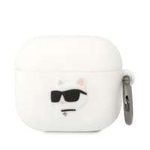 Karl Lagerfeld KLA3RUNCHH AirPods 3 acoperă alb / alb silicon Choupette Head 3D