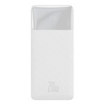 Baseus cablu Bipow powerbank cu încărcare rapidă 20000mAh 20W alb (Overseas Edition) + USB-A - Micro USB 0.25m alb (PPBD050302)