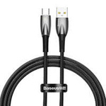 Baseus cablu Seria Glimmer pentru încărcare rapidă USB-A - USB-C 100W 480Mbps 1m negru