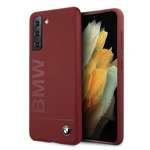 Husa BMW BMW Samsung Galaxy S21 Plus Silicon Signature Logo BMHCS21MSLBLRE Red Hardcase