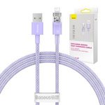 Cablu încărcare rapidă Baseus USB-A la Lightning Explorer Series 1m, 2,4A (violet)