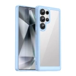 Husa din silicon Outer Space Case cu cadru de gel pentru Samsung Galaxy S25 Ultra - albastra