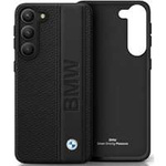 Husacase Bmw Bmhcs23s2222rdpk S23 S911 negru/negru din piele tare texturată și cu dungi Case