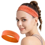 Bandă de cap din țesătură elastică pentru alergare fitness roz