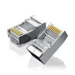Ugreen 10x RJ45 conector cu pin 8P8C (UTP Cat. 6 / Cat. 5 / Cat. 5e) argintiu (NW111)