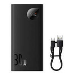Baseus display-uriAdaman2 powerbank cu m digital 10000mAh 30W 2 x USB / 1x USB tip C Overseas Edition PD QC SCP negru (PPAD040101)