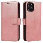 Magnet Case carcasă elegantă husa capac cu clapetă și funcție de stand Xiaomi Redmi Note 11 Pro+ 5G (China) / 11 Pro 5G (China) / Mi11i HyperCharge / Poco X4 NFC 5G roz
