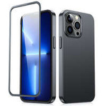 Joyroom 360 Full Case husa capacul pentru iPhone 13 Pro Max spate și carcasă frontală + folie sticla negru (JR-BP928 negru)