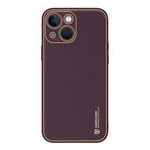 husa iPhone Dux Ducis Ducis Yolo 14 Plus elegant capac de piele ecologică violet