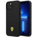 Husa iPhonecase Ferrari FEHCP14MSIBBK 14 Plus 6.7" negru/negru, silicon dur, negru, logo metalic