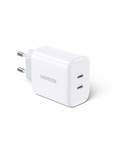 Incarcator adaptor de rețea UGREEN CD243, 2x USB-C, 40W (alb)