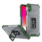 Inel de cristal Case hibrid blindat husa capac + magnetic suport iPhone  XS Max verde