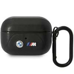 BMW BMAP22PVVTK Husă AirPods Pro negru/negru Piele curbată Linie curbată