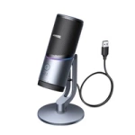 Microfon de birou Ugreen CM769 cu USB-A, LED RGB - Argintiu