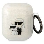 Karl Lagerfeld KLA2HNKCTGT Airpods 1/2 capac transparent Gliter Karl&amp;Choupette