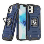 Husa Armor husa iPhone suport magWozinsky Ring 14 Plus inelul netic blindat de acoperire albastru Case
