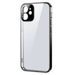 Joyroom New Beauty Series ultra-subțire și transparentă husa cu ramă metalică pentru iPhone 12 Pro negru (JR-BP743)