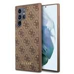 Husa GUESS Samsung Galaxy S22 Ultra 4G Metal Gold Logo Maro Husă rigidă