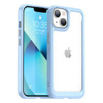 Case husa iPhone Outer Space 14 Plus husă rigidă cu ramă de gel albastru