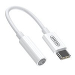 Joyroom adaptor pentru căști mini jack de 3,5 mm (femelă) - USB tip C (mascul) alb (SH-C1)
