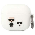 Karl Lagerfeld KLACA3SILKCW Capac AirPods 3 alb/alb Silicon Karl &amp; Choupette