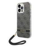 Husa Apple iPhone GUESS 14 Pro Max Max 4G Print Strap Negru tarecase