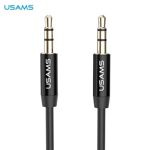 Adaptor USAMS Jack 3.5m - Jack 3.5m Audio 1m YP101 YP-01 Negru