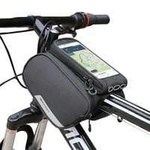 Wozinsky Geantă de bicicletă pentru cadru + husă detașabilă pentru telefon de până la 6,5 inch 1,5L negru (WBB7BK)