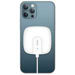 Incarcator Inductive USAMS Apple iPhone Seria 12 Magnetic W1 15W Extra-subțire US-CD159 CD159DZ02 Alb