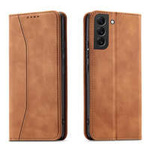 Mag Case husa net Fancy Fancy Samsung Galaxy S23+ flip cover portofel stand maro